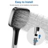 Shower Head, VESKYAO High Pressure Shower Heads with 3 Spray Modes, Powerful Shower Head Only, Universal Water Saving Large Shower Head