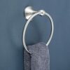 HIGOH Towel Racks, Bath Towel Holder,Bathroom Hand Towel,Stainless Steel round Hand Wall Mounted Towel Holder Rack,Brushed Nickel Modern Minimali