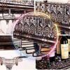 SUCHETA Hanging Wine Rack with Glass Holder and Shelf, Retro Wall-Mounted Wine Rack, Ceiling Wine Rack, Champagne Glass Storage Cabinet, Can Be U