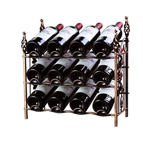 CZDYUF Minimalist Wrought Iron Wine Rack, Bar Creative European Style Wine Bottle Rack