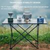 Table And Chairs Set 2 Person - Outdoor Folding Table And Chairs Patio Furniture Sets, Portable Picnic Table with Folding Oxford Cloth Chairs,for