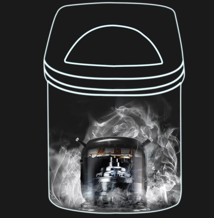 ZBJHY Ice Maker Mini Domestic Stainless Steel Table Top Manual Commercial Bar Ice Making Machine