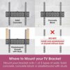 TV Wall Bracket Mount 42” – 70”, SLx Fixed Position Strong Slim Profile TV Bracket Max VESA 400 * 400 with Built In Spirit Level & Wall Fixing Ki