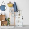 Zhehao Umbrella Stands for Entryway Metal Umbrella Holder 11.81 x 4.33 x 17.72 Inches Freestanding Rectangular Umbrella Rack Hollow Cane Stand wi