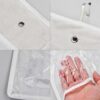24 Pockets Hanging Organiser Over Door White Black, Foldable Closet Door Shoe Rack Holder, Narrow Wardrobe Shoe Hanger with 3 Metal Hook, Hanging