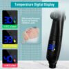 Turbo Shower Head with Temperature Display,High Pressure Shower Heads with 5 Spray Shower Modes and A Cleaning Mode,Universal Water Saving Shower