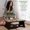 ENSO SENSORY Uji Meditation Table - Premium Japanese Altar Table & Shrine Stand - Small Coffee & Tea Table for Sitting on The Floor - Folding Tat