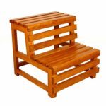 CHEWO Bath Stools,Step Stools,Rubber Step Stool Bathtub Stool 2 Stair Ladder Bathroom Step Stool Mat