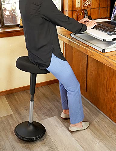 WOBBLE STOOL Standing Desk Chair ergonomic tall adjustable height sit stand-up office balance drafting bar swiveling leaning perch perching high