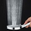 Shower Head and Hose 1.5M, High Pressure Shower Head with 5 Spray Modes, Turbocharged Design Powerful Shower Head for Low Water Pressure (Steel)