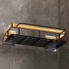 Toilet Rack Bathroom Over The Toilet, Gold Aviation Aluminum Bathroom Storage Organizer Toilet Shelves for organizing Paper With Towel Rack