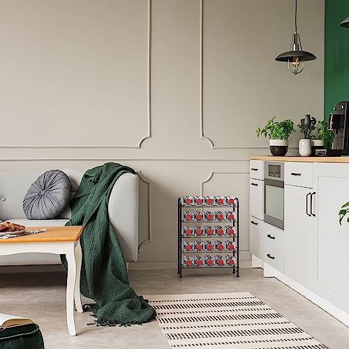 OYEAL Water Bottle Storage Rack 5 Tier Bottled Water Holder Organizer Freestanding Floor Beverage Soda Drink Stand Shelf for Kitchen Pantry Can S