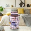 Lantaly Nesting Retro Wire Coffee Tables Stacking Storage Convertible Round Metal Basket Accent Side End Tables with Storage for Living Room Bedr