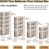 2/3/4/5 Drawer Home Organization Storage Container Tower, Small Bathroom Storage Cabinet, Toilet Storage Rack, Over The Slim Toilet Paper Storage