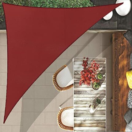 Fidrisen Waterproof Sun Shade Right Angle triangle Sun Shade Sail 95% UV Block Sunscreen Awning Garden Beach Patio Canopy with Free 3 Ropes (3m x