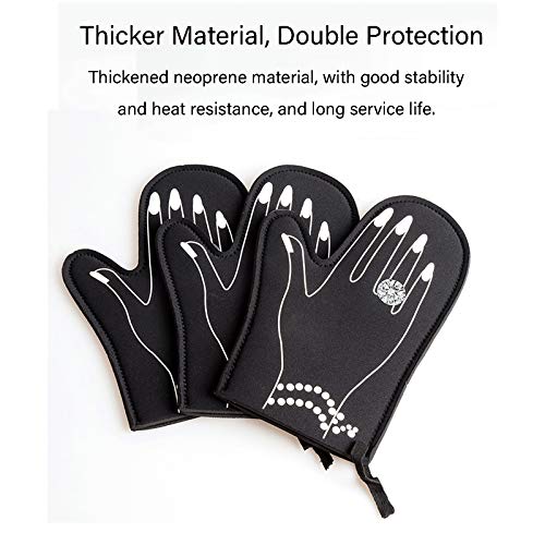 ALREMO HUANGXING - Oven Gloves, Diving Material Heat Resistant to 446 °F Oven Mitts, Unique Shape, for Cooking, Baking, Barbebue Potholder, Non-S