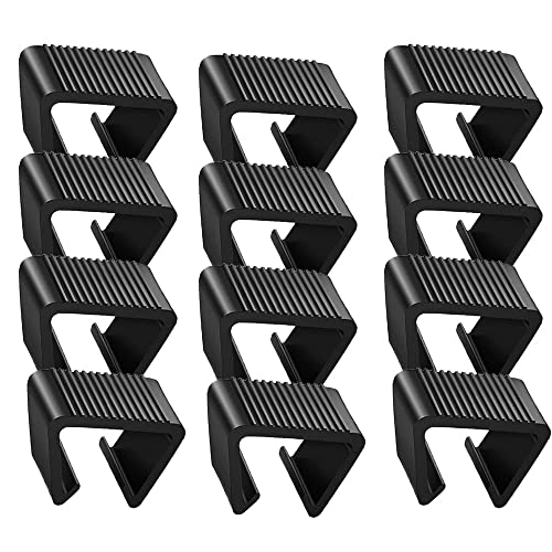 BDHI 12pcs Rattan Furniture Clips Outdoor Patio Wicker Furniture Alignment Clips Plastic Rattan Sofa Clips for Garden Outdoor Couch Patio Furnitu