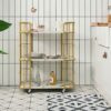 BybAgs Shelfe Kitchen Shelf Wheels Trolley Bathroom Gap Rack Sundries Storage 3 Tier Storage Utility Cart Rolling/D/1Pcs