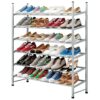 YIZAIJIA Shoe Rack Organizer 2 Tier Metal Expandable Storage Adjustable Shoe Shelf Free Standing Shoe Rack for Entryway Closet Doorway,Bronze