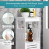 Bathroom Storage Cabinet,Laundry Room Cabinets with 1 Open Compartments and 2 Tier Shelf with Doors, Multifunctional Floor Cabinet for Home Offic