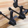 Amazon Basics 6 Piece Steel Spring Clamp Set, 2 Pieces 10.16 cm, 4 Piece 15.24 cm, Black, Grey