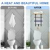 Towel Rack Wall Mounted, Towel Rack with Metal Shelf and 3 Hooks for Small Bathroom, Towel Storage Wall