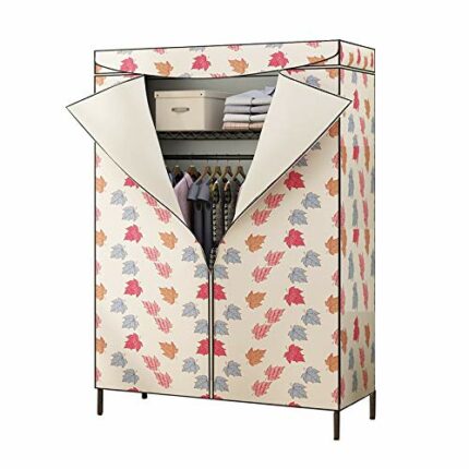 JYDQM Large Space Simple Wardrobe Steel Pipe Thickened Fabric Solid Double Bedroom Assembled Storage Clothes Cabinet
