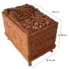 Chest Box in Walnut brown Finish – Solid Wooden Rectangular Shaped for Multifunctional - Living Room – Bedroom etc.