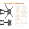 Amazon Basics Full-Motion TV Wall Mount With Horizontal Post-Installation Levelling For 32" to 86" TVs, Black