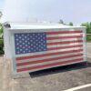 Tentproinc RV Awning Sun Shade Screen 7' X 12' 3'' ( American Flag ) Gray Mesh Sunshade Camper Trailer Awning Shade Screen UV Blocker Completed K