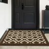 AIZIBLISH Front Door Mats, Non-Slip Absorbent Door Mats Indoor, Resist Dirt Door Rug, Classic Geometric Pattern Rugs for Entryway Indoor, Outdoor
