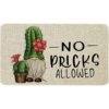 Spring Summer Door Mat No Picks Allowed Cactus Gnome Doormat Indoor Outdoor Entrance Funny Floor Mat Non Slip Summer Decor Rubber Welcome Mats De