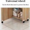 Drop Leaf Table, Folding Kitchen Table, Wooden Dining Table with 2 Storage Racks And Wheels, Space Saving Extendable Table for Kitchen/Living Roo