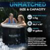 Explore Ice Bath Tub for Athletes [Improved Model] - Extra Large Cold Tub, Premium Cold Plunge Tub Outdoor, Portable Ice Bath, Ice Barrel Cold Th
