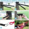 COADILNIO Tree Swing Straps Hanging Kit, Outdoor 5/10ft Swing Straps,2 Heavy Duty Lock Carabiners and 2 D-Ring, Easy to Install for Swing and Ham