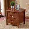CZDYUF Side Table - Industrial Nightstand, Stackable End Table with Front Storage Compartment, Retro Rustic Chic Wood Look, Rustic Brown