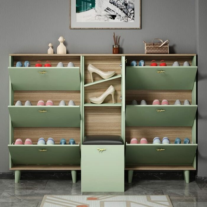 SLNFXC 17CM Home thin Shoe Cabinet Entrance Porch SimpleSmall Apartment Narrow Storage Stool Shoe Rack Organize Furniture