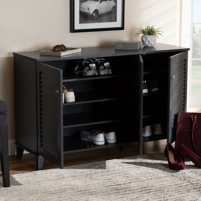 ZCMEB Home Foyer Corridor Shoe Cabinet Finished Wooden Door Shoe Cabinet Entryway Shoe Storage Cabinet