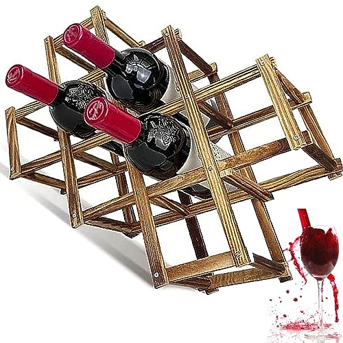 UnisonPetSolid Wood Wine Rack Cabinet, Living Room Wine Display Rack, Wine Rack, Floor Shelf, partition Shelf, Wine Rack Lattice Ornament