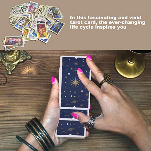 ALREMO HUANGXING - Tarot Deck, Watercolor Images Beautiful Vivid Rich Details English Divination Cards for Party for Friends for Home