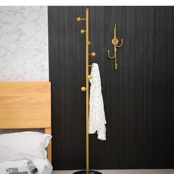 DLOETT Home Coat Rack Wrought Iron Hangers Floor-to-ceiling Bedroom Living Room Hangers (Color : A, Size : 170 * 32CM)