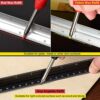 Hiboom 2 Pack Solid Carpenter Pencil with 14 Refill, Long Nosed Deep Hole Mechanical Pencil Marker with Built-in Sharpener for Carpenter Woodwork