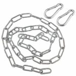 1 Meter Stainless Steel Hanging Chair Chain with Two Carabiners, Hammock Chair Punching Bags chain, Hanging Kits Hardware Swing Hooks Chain Indoo