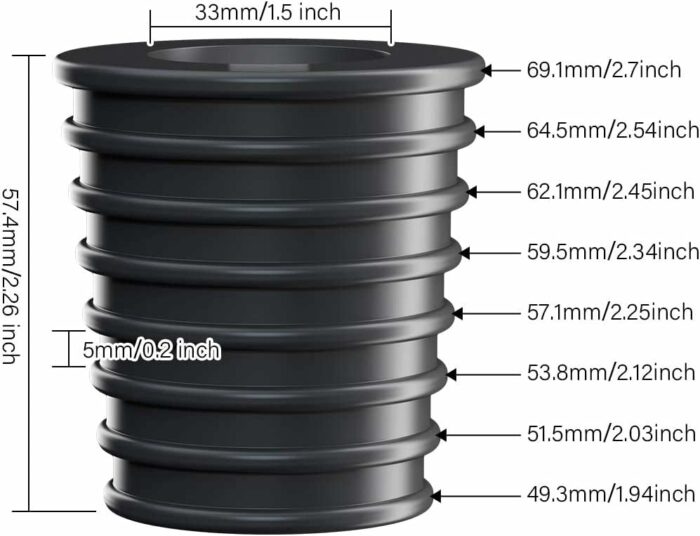 qiugosun Patio Umbrella Cone Wedge, Durable Outdoor Parasol Stand Plug, Fits 1.5" Umbrella Pole and Table Hole Opening or Base 1.9 to 2.7 Inch