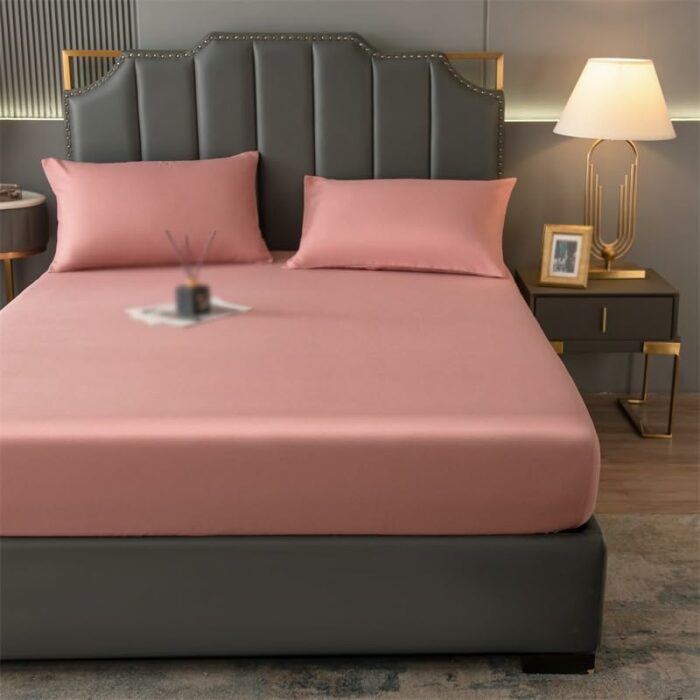 JJZXD Single-layer Washed Cotton bed Cover Single Piece Is Not Easy To Slip Fixed Bed Cover Cloth Mattress Cover (Color : D, Size : 150 * 200cm)