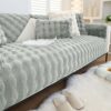 Hufu Rabbit Plush Sofa Cover, Soft Warm Sofa Slipcover For Corner L Shape 1 2 3 Seater, Non-Slip Velvet Sofa Cushion Covers, Thick Furniture Prot