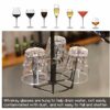 SUCHETA Wine Rack Wine Glass Rack Iron Hanging Double Storage Adjustable Wine Bottle Rack Retro Goblet Rack Whiskey Glass Rack Grille Shelf Rust