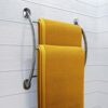 Croydex Britannia Flexi-Fix Chrome Plated Curved Towel Rack, 13.5 x 51 x 57.2 cm