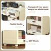YFXCVSL Dresser Drawer and Chest, Plastic Drawer Storage, 3 Tiers Storage Drawers for Bedroom, Closet,Hallway, Nursery, Bathroom, Office, Dresser