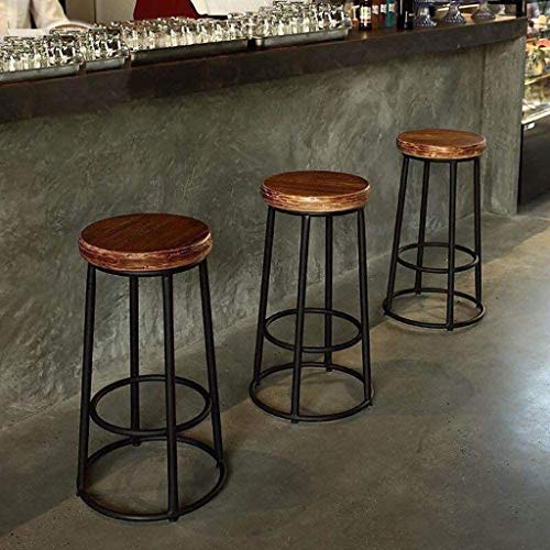 SDFGH Nordic light luxury bar chair simple net red bar stool front desk cafe restaurant leisure back high stool